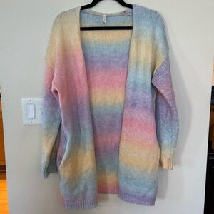 Pastel Multicolor Open-Front Women's Cardigan by Moment